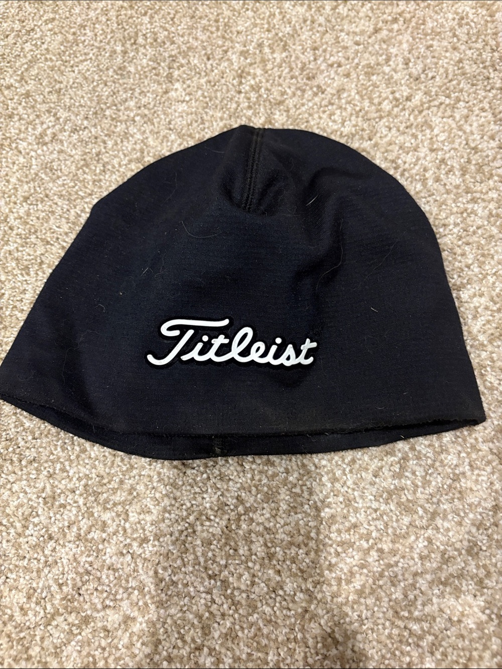 Titleist Mens Black Beanie with White Logo
